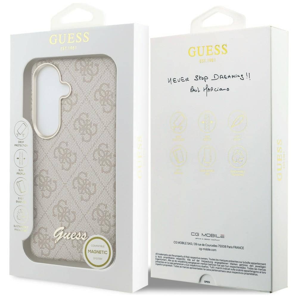 Θήκη Guess 4G Script MagSafe για Samsung Galaxy S26 ροζ - Image 8