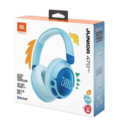 JBL JR470NC Ασύρματα Ακουστικά Bluetooth On-Ear για Παιδιά, Μπλε, EU