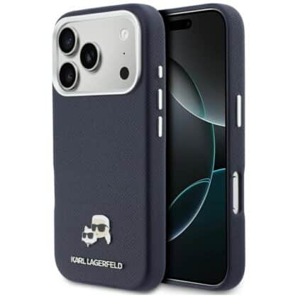 Karl Lagerfeld Karl Lagerfeld Karl & Choupette Head Pins Saffiano MagSafe - θήκη για Apple iPhone 17 Pro Max - Μπλε