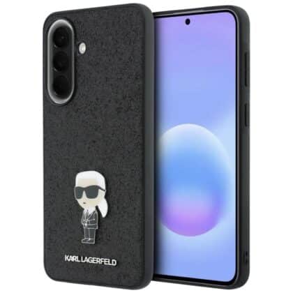 Karl Lagerfeld Fixed Glitter Ikonik Logo Metal Pin - θήκη για Samsung Galaxy A57 - Μαύρο