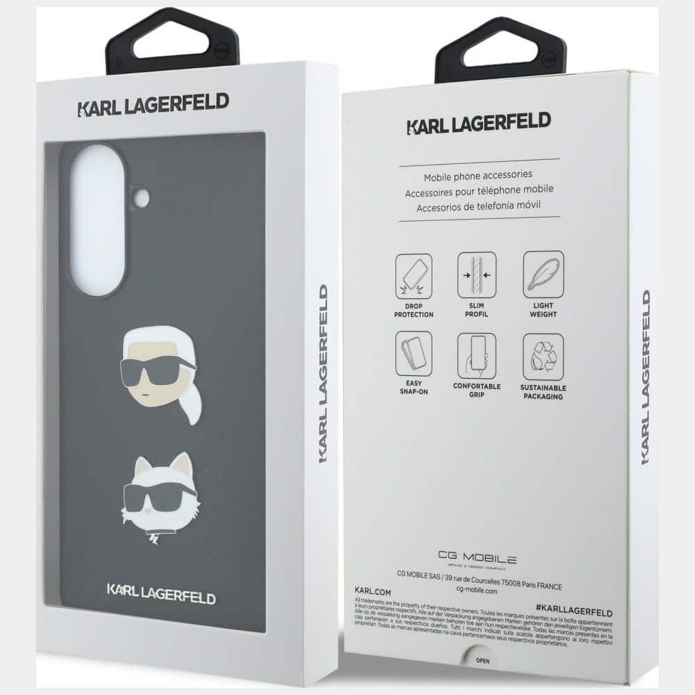 Karl Lagerfeld Karl Lagerfeld & Choupette Heads Pins & Logo - θήκη για Samsung Galaxy A57 - Μαύρο - Image 8