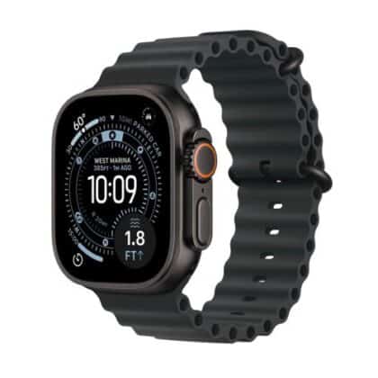 Apple Watch Ultra 3 (2025) GPS + Cellular 5G 49mm Μαύρη θήκη τιτανίου με μαύρο λουράκι Ocean EU MF0J4QR/A