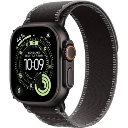 Apple Watch Ultra 3 (2025) GPS + Cellular 5G 49mm Μαύρη θήκη τιτανίου με μαύρο Alpine Loop Small EU MF0Q4QR/A