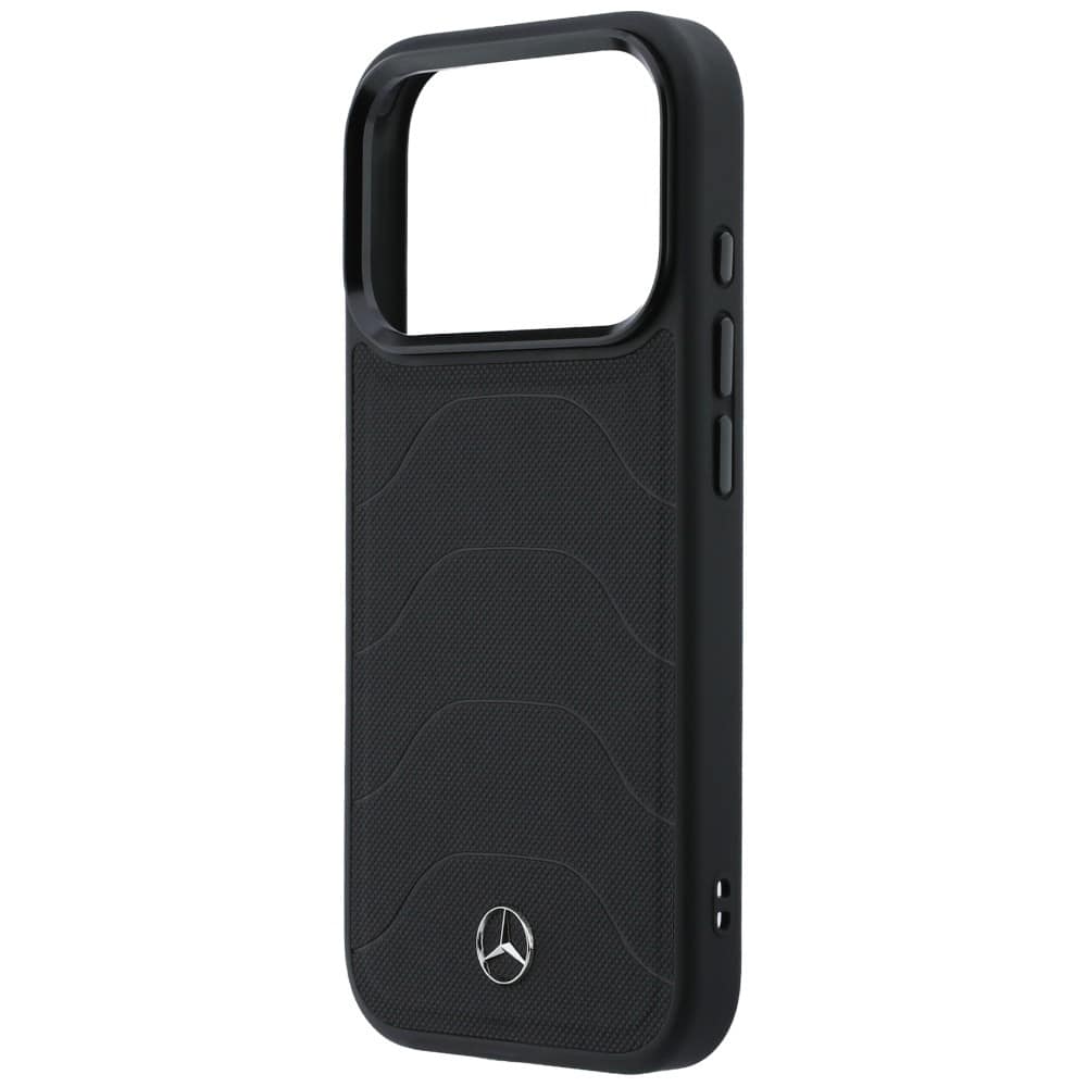 Θήκη Mercedes Δερμάτινη Mesh με Κορδόνι MagSafe για iPhone 17 Pro μαύρη - Image 6