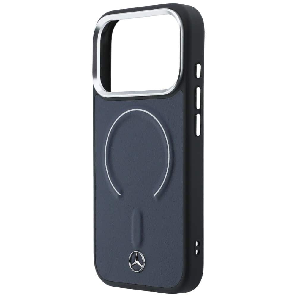 Θήκη Mercedes Leather 3D MagSafe για iPhone 17 Pro μπλε - Image 6