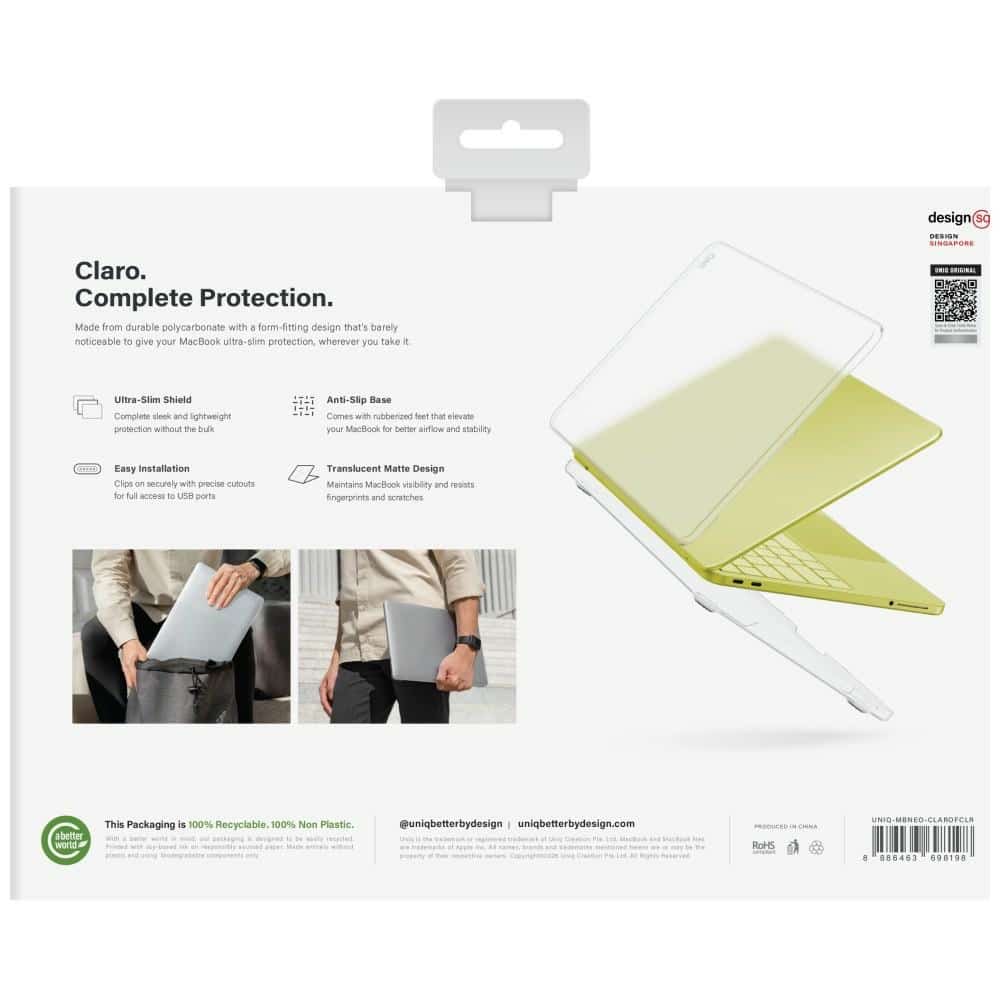 Θήκη UNIQ Claro για MacBook Neo διαφανής - Image 13