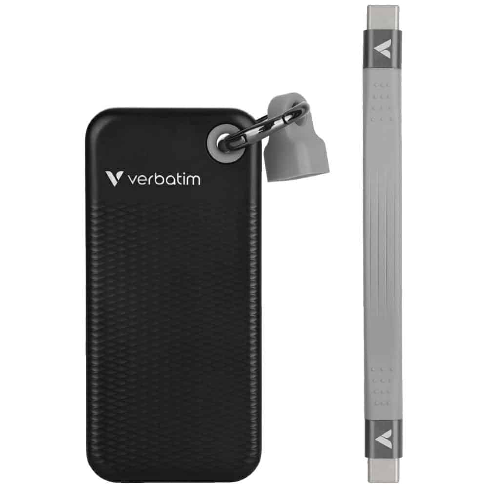 Εξωτερικός Δίσκος Verbatim Pocket SSD 256GB USB-C 3.2 γενιάς 2 μαύρο-γκρι 32415 - Image 2