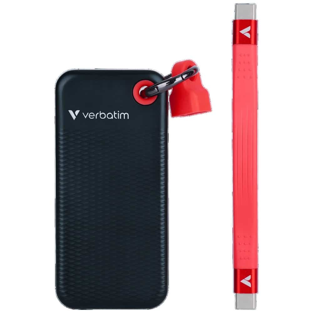 Εξωτερικός Δίσκος Verbatim Pocket SSD 512GB - μπρελόκ με καλώδιο USB-C 3.2 gen.2 μαύρο μπλε 32284 - Image 3