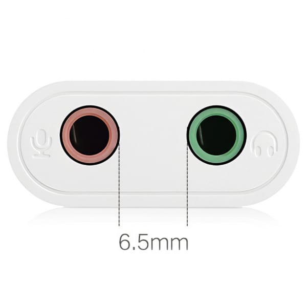Εξωτερική κάρτα ήχου UGREEN US205, 2 x Jack 3.5mm, Λευκό - Image 3