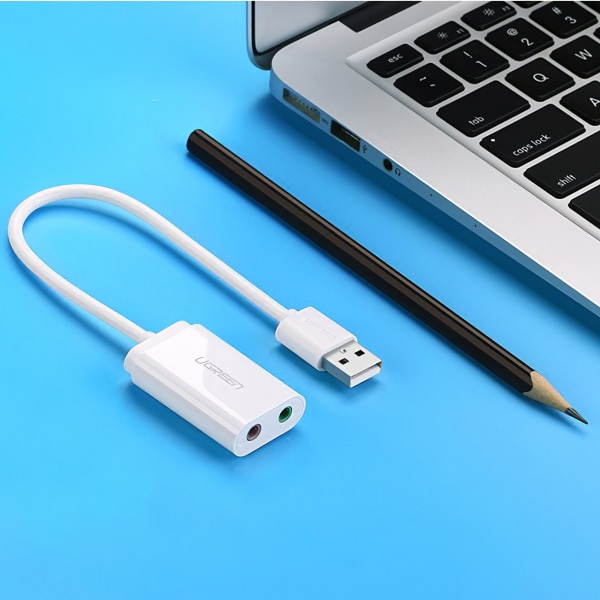 Εξωτερική κάρτα ήχου UGREEN US205, 2 x Jack 3.5mm, Λευκό - Image 4