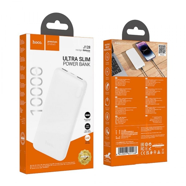 Powerbank Hoco J128, 10000mAh, 10W, Λευκό - Image 2