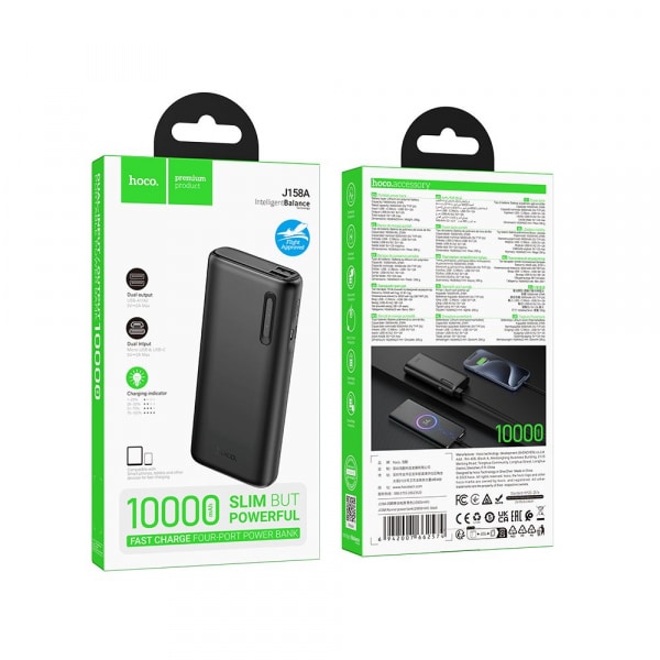 Powerbank Hoco J158A, 10000mAh, 10W, Μαύρο - Image 2