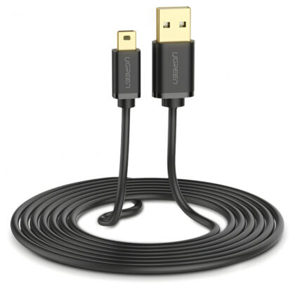 Καλώδιο USB-A σε miniUSB UGREEN US132, 2 μέτρα, Μαύρο