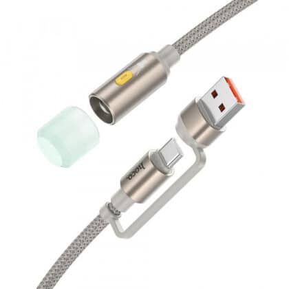 Καλώδιο LED Hoco UA38C, 0.3m, USB-C / USB-A, Χρυσό