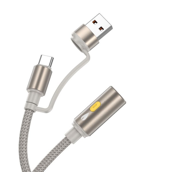Ηλεκτρικός Αναπτήρας Hoco UA38B, 0.3m, USB-C / USB-A, Χρυσός - Image 4