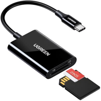 Συσκευή ανάγνωσης καρτών USB-C UGREEN CM265, SD - microSD, Μαύρο