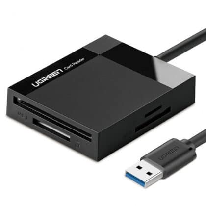 Αναγνώστης καρτών USB 3.0 UGREEN CR125, SD - microSD - CF - MS, Μαύρο