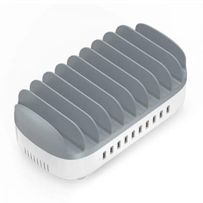 Φορτιστής γραφείου Orico DUK-10P-V1, 120W, 2.4A, 10 x USB-A, Λευκό