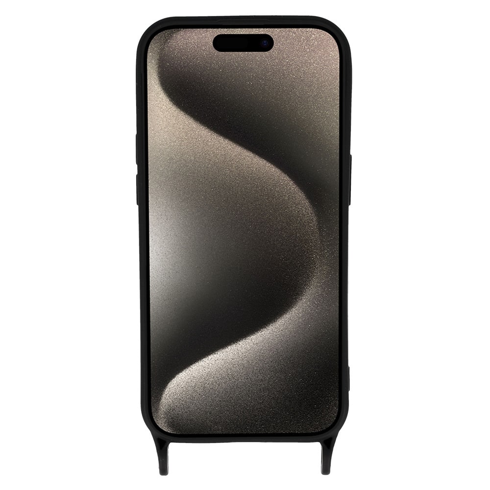 ΟΕΜ Θήκη Σιλικόνης με Λουράκι - θήκη για Apple iPhone 12 Pro - Μαύρο - Image 3