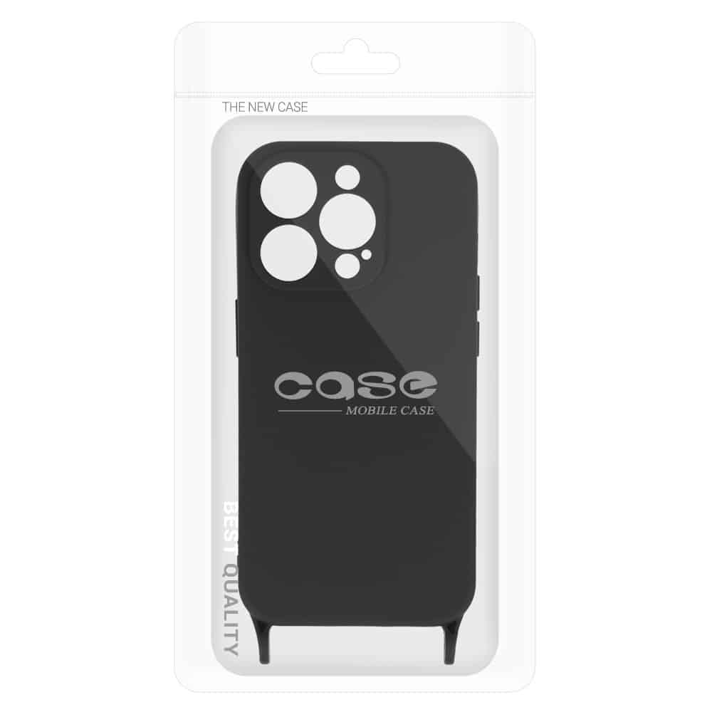 ΟΕΜ Θήκη Σιλικόνης με Λουράκι - θήκη για Apple iPhone 12 Pro - Μαύρο - Image 7