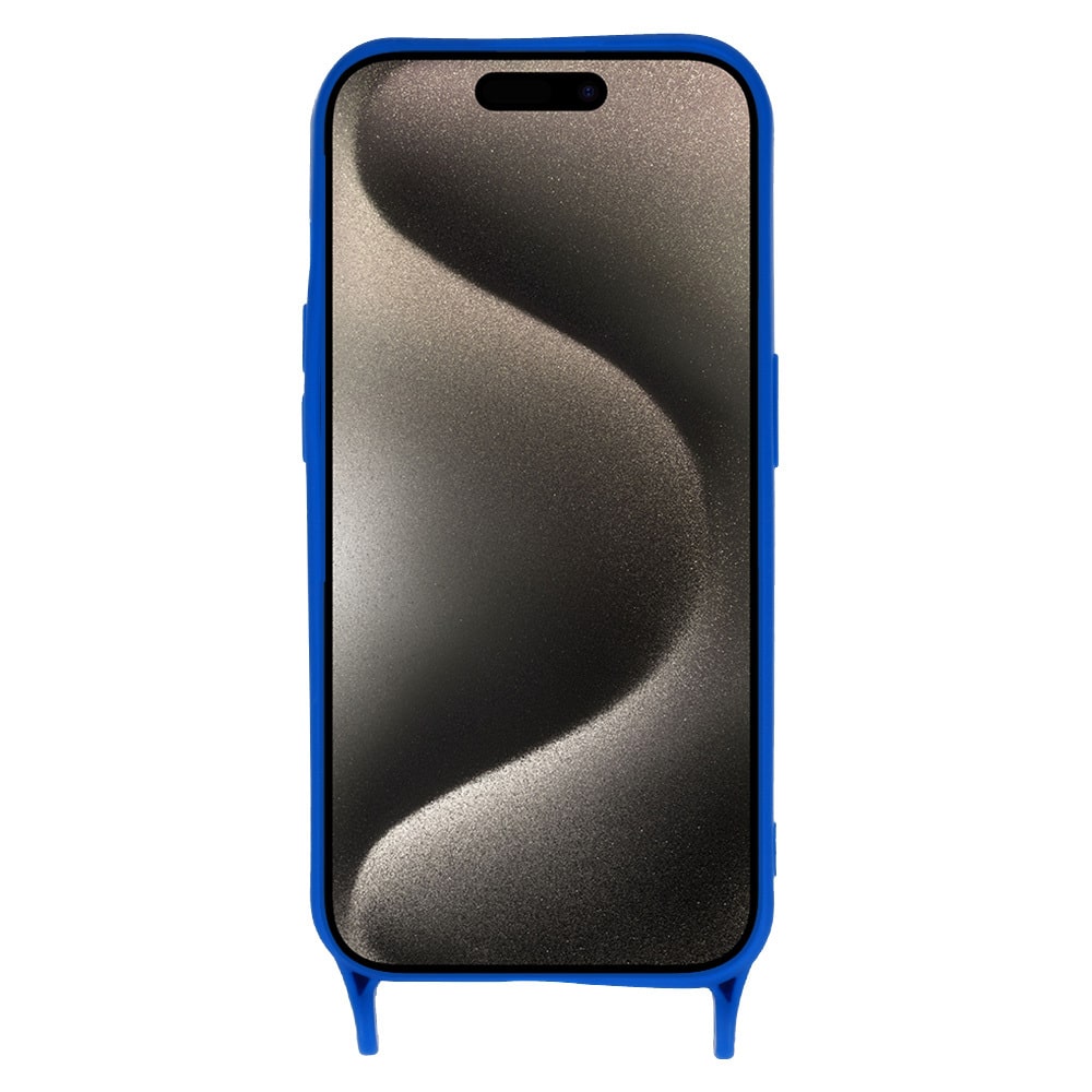 ΟΕΜ Σιλικόνης με Λουράκι - θήκη για Apple iPhone 12 - Μπλε - Image 3