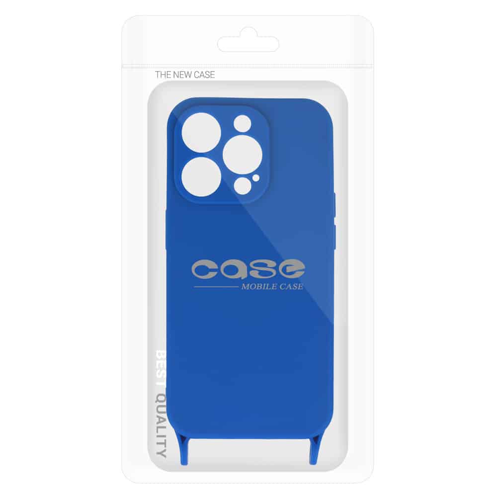 OEM Θήκη Σιλικόνης με Λουράκι - θήκη για Apple iPhone 15 - Μπλε - Image 8