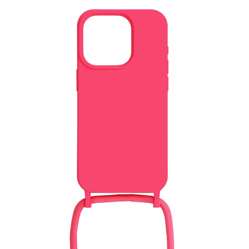 ΟΕΜ Silicone with lanyard - θήκη για Apple iPhone 14 Pro - Ροζ - Image 2