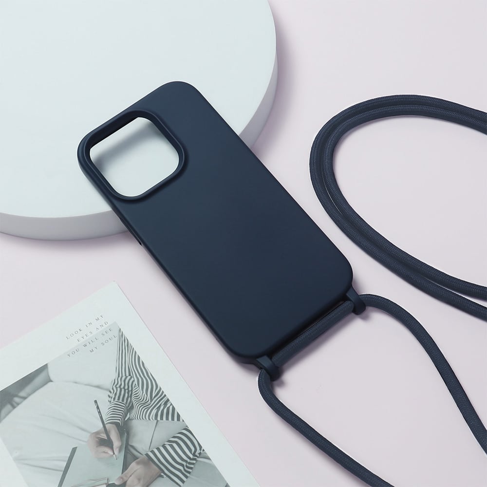 OEM Σιλικόνης με Λουράκι - θήκη για Apple iPhone 15 Plus - Μπλε - Image 5