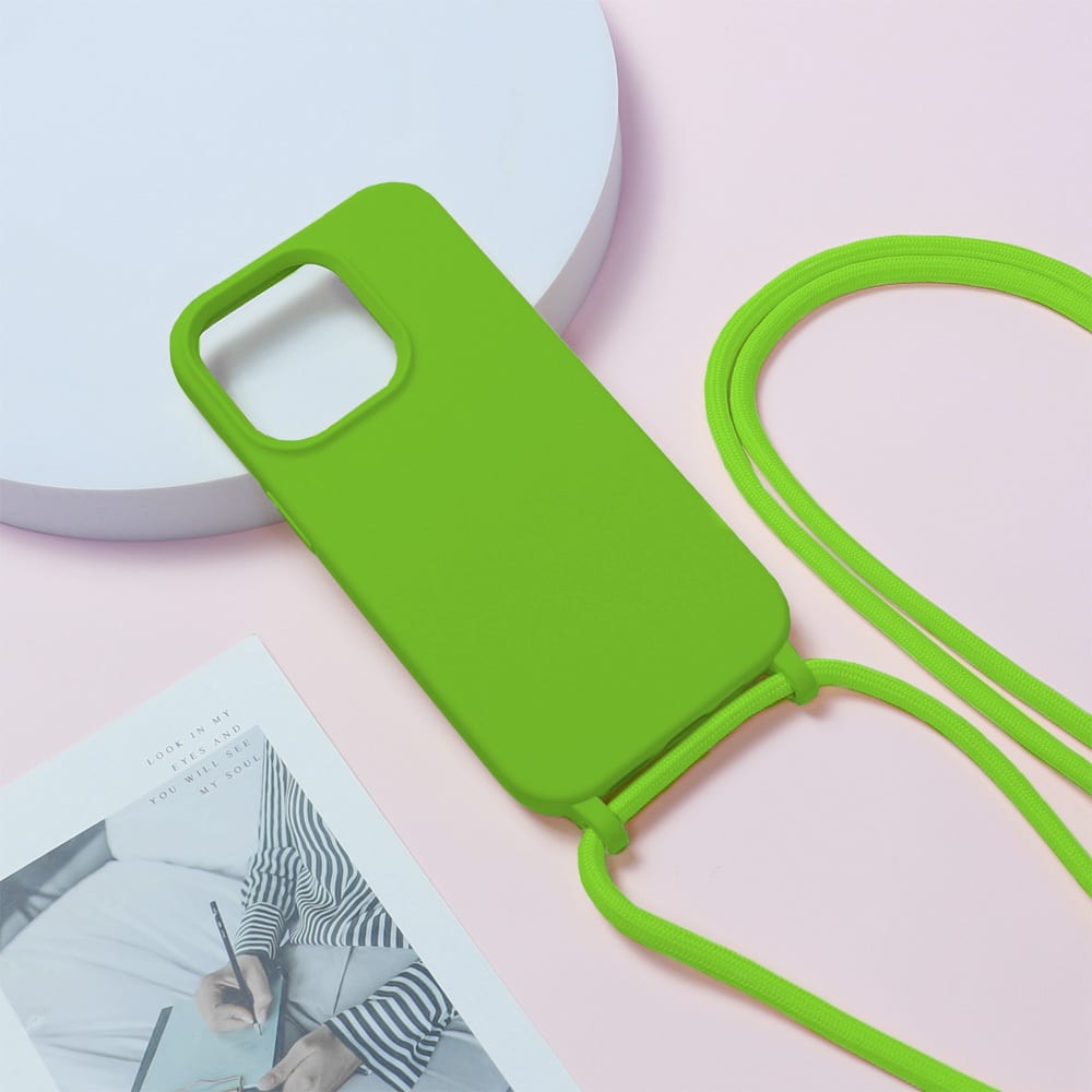OEM Σιλικόνης με Λουράκι - θήκη για Apple iPhone 15 Pro Max - Πράσινο - Image 5