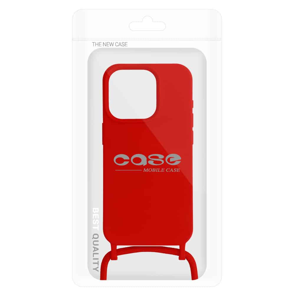 ΟΕΜ Σιλικόνης με Λουράκι - θήκη για Apple iPhone 15 Pro - Κόκκινο - Image 7
