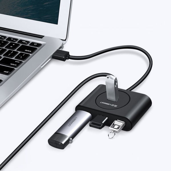Ugreen HUB 4x USB 3.2 Gen 1 (0.5 m cable) Μαύρο (20290) - Image 2