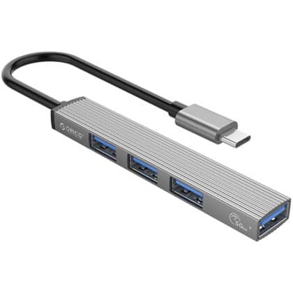 Hub USB-C Orico AH-13, 1 x USB-A 3.0 - 3 x USB-A, Γκρι