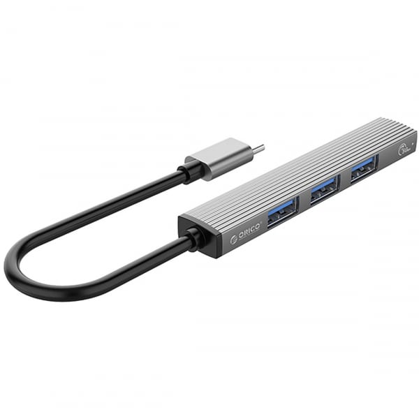 Hub USB-C Orico AH-13, 1 x USB-A 3.0 - 3 x USB-A, Γκρι - Image 2