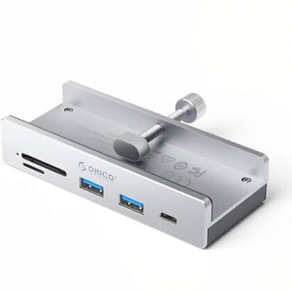 Hub USB-C Orico MH5PC, 2 x USB-A 3.2 - 1 x USB-C - 1 x SD - 1 x microSD, Ασημί