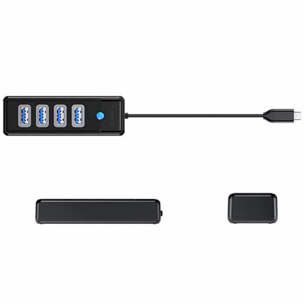 Hub USB-C Orico PW4U-C3, 4 x USB-A 3.0, Μαύρο - Image 3