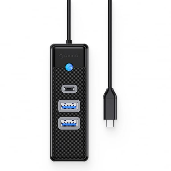 Hub USB-C Orico PWC2U-C3, 2 x USB-A 3.0 - 1 x USB-C, Μαύρο - Image 3