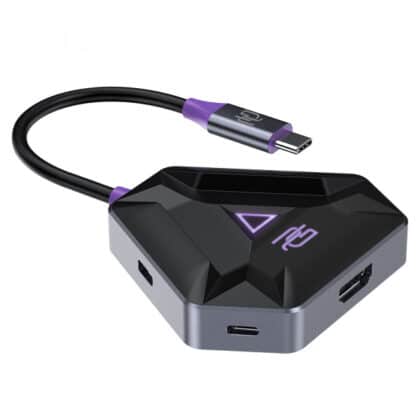 Proove - Σταθμός σύνδεσης Gaming Spectre 5 σε 1 (HBPG10221205) - Type-C σε 2x USB 3.0, Type-C, HDMI, PD100W - Σκούρο γκρι
