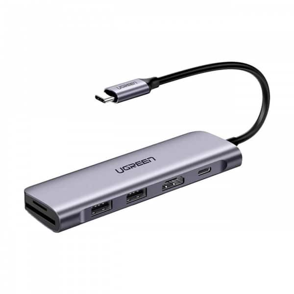 USB-C Hub Ugreen Cm195 (15214), 2 X USB-A 3.0 - 1 X USB-C - 1 X Hdmi - 1 X Sd - 1 X MicroSD, Grey - Image 2