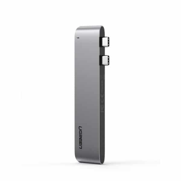 HUB USB-C UGREEN CM251 για MacBook Pro / Air, 3 x USB-A 3.0 - 1 x USB-C - 1 x SD - 1 x microSD, Γκρι - Image 2