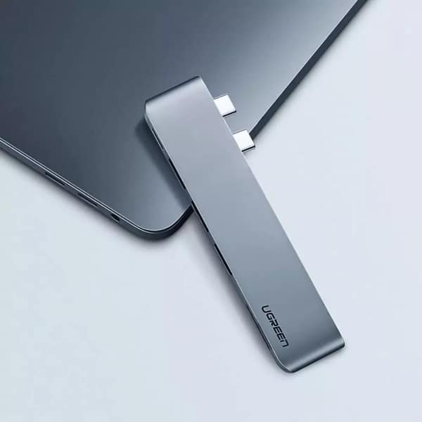 HUB USB-C UGREEN CM251 για MacBook Pro / Air, 3 x USB-A 3.0 - 1 x USB-C - 1 x SD - 1 x microSD, Γκρι - Image 4