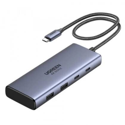 USB-C Hub Ugreen Cm498 (45379), 2 X USB-A 3.2 - 3 X USB-C - 2 X Hdmi, Grey