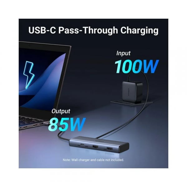 USB-C Hub Ugreen Cm498 (45379), 2 X USB-A 3.2 - 3 X USB-C - 2 X Hdmi, Grey - Image 5