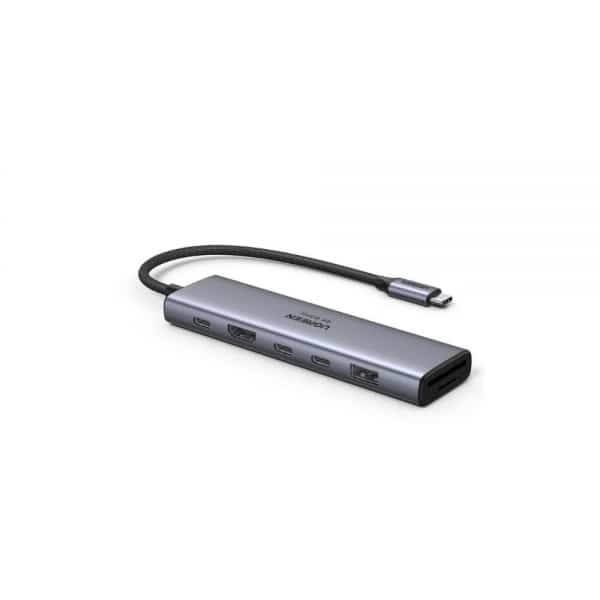USB-C Hub Ugreen Cm511 (45521), 1 X USB-A 3.2 - 3 X USB-C - 1 X Hdmi - 1 X Sd - 1 X MicroSD, Grey - Image 2