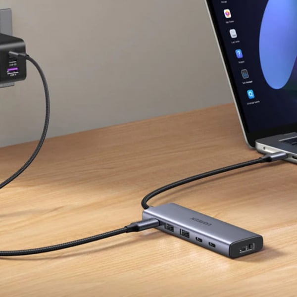 Hub USB-C UGREEN CM511 (75586), 6 σε 1, Γκρι - Image 4