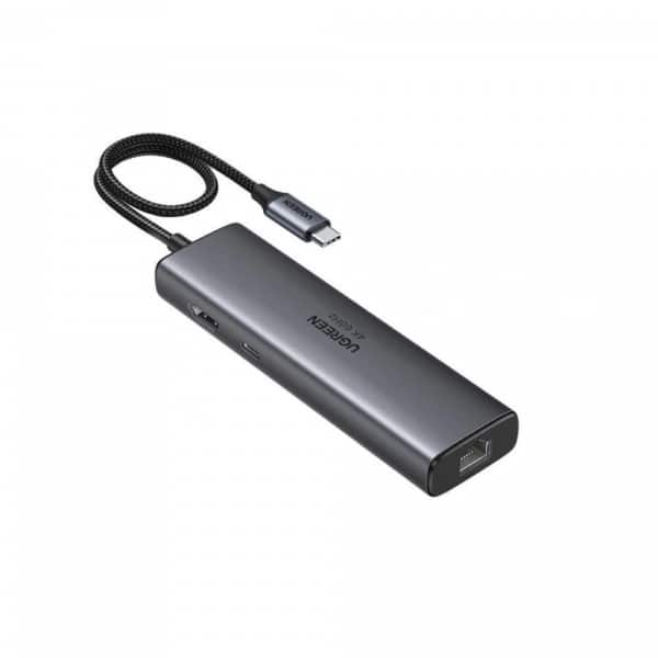 USB-C Hub Ugreen Cm512 (45000), 2 X USB-A 3.2 - 2 X USB-C - 1 X Hdmi - 1 X Rj45 - 1 X Sd - 1 X MicroSD, Grey - Image 2