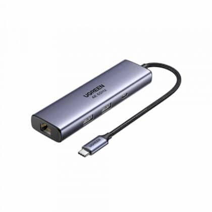 Hub USB-C UGREEN CM512 (75643), 6 σε 1, Γκρι