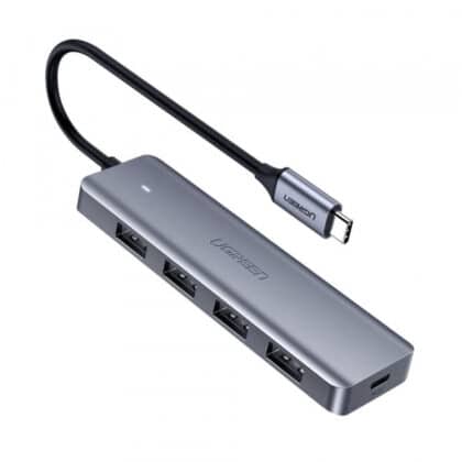 Ugreen - Docking Station CM219 (70336) - Type-C σε 4xUSB-A 3.0, Micro-USB Θύρα Τροφοδοσίας, 5Gbps - Γκρι