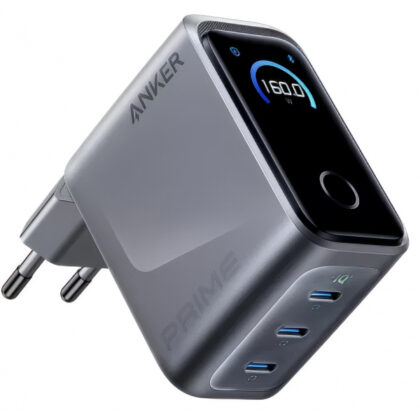Φορτιστής τοίχου Anker Prime, 160W, 5.36A, 3 x USB-C, Γκρι A2687341