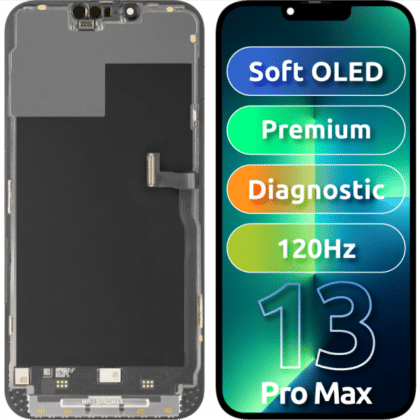 Μονάδα οθόνης LCD MP για Apple iPhone 13 Pro Max, Premium Soft OLED FHD 120Hz Διαγνωστική έκδοση, Aftermarket, Μαύρο