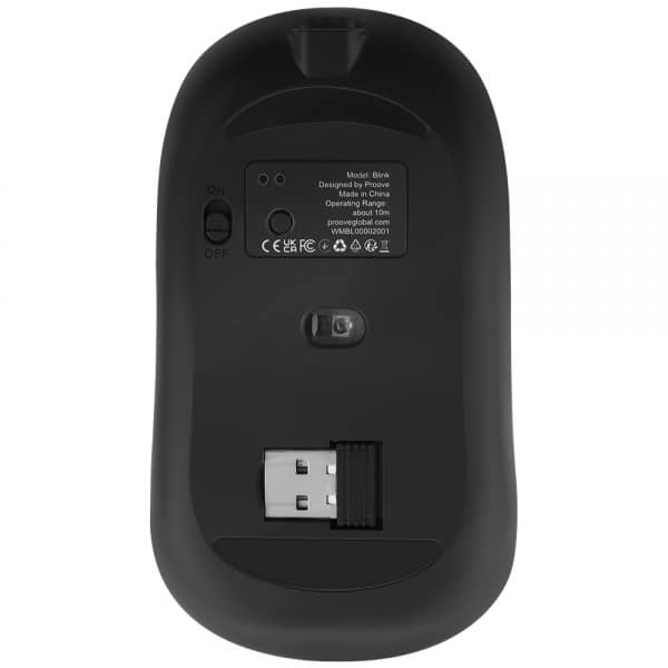 Proove - Ασύρματο Ποντίκι Blink (WMBL00002001) - για Γραφείο, Εργονομικό, 2.4GHz, BT5.0, 4 Κουμπιά, 800-1600DPI, 650mAh - Μαύρο - Image 4
